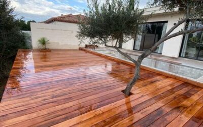 Magnifique terrasse bois en MUIRACATIARA