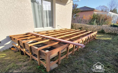 Terrasse bois en Padouk sur structure porteuse